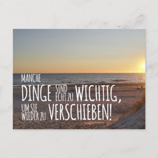 Carte Postale Certaines choses sont trop importantes … coucher d