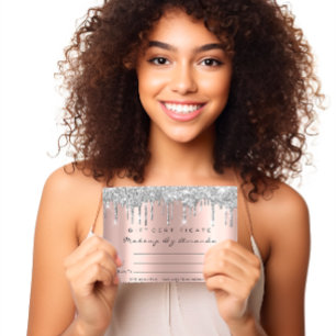 Carte Postale Certificat Cadeau Extension de Cils Maquillage Éti