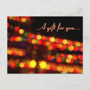 Carte Postale Certificat cadeau Fête Étincelante