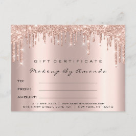 Carte Postale Certificat cadeau Lashes Yeux Maquillage Artiste B