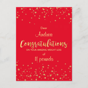 Carte Postale Certificat d'attribution de perte de poids amincis