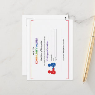 Carte Postale Certificat de respect mutuel