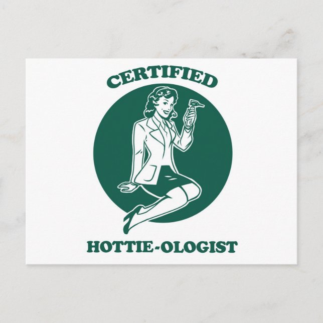 Carte Postale Certifié Hottie-ologue (Devant)