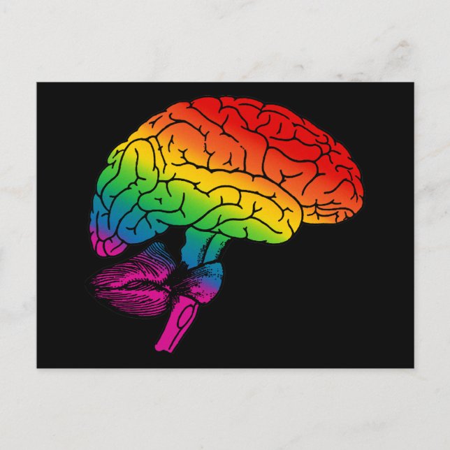 Carte Postale Cerveau arc-en-ciel (Devant)