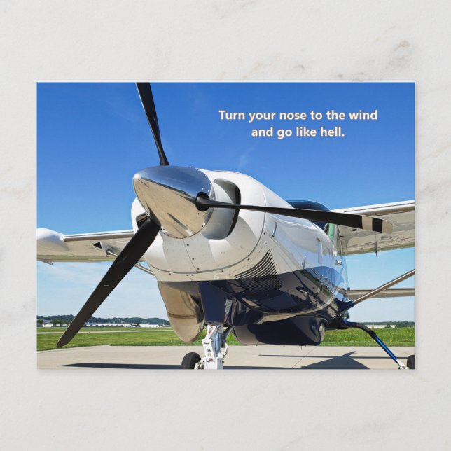 Carte postale Cessna Caravan "Nez au vent" (Devant)
