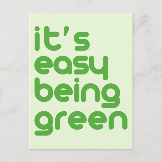 Carte Postale C'est facile d'être vert (Devant)