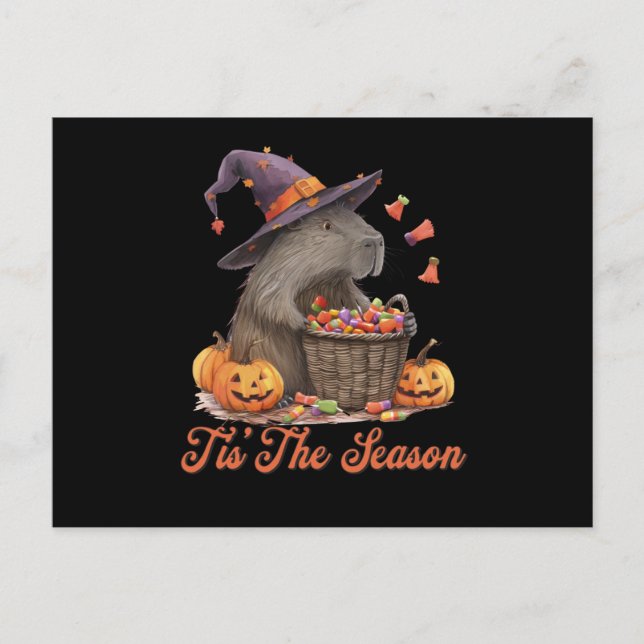 Carte Postale C'Est La Saison Halloween Capybara (Devant)