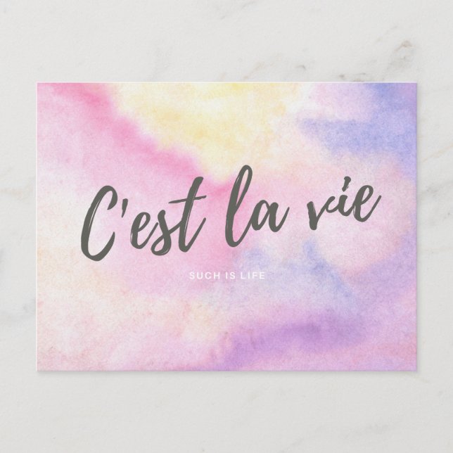 Carte Postale CEST LA VIE "Telle est la vie" (Devant)