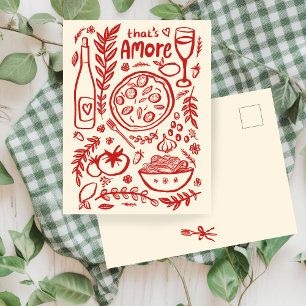 Carte Postale C'est l'amour de la nourriture italienne Amore Val
