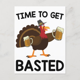 Carte Postale C'est le moment de se faire arroser drôle de bière