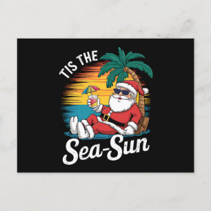 Carte Postale C'Est Le Sea Sun Père Noël Beach Noël En Juy