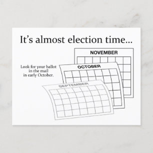 Carte Postale C'est l'heure des élections générales en Californi