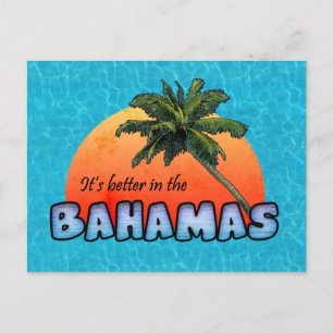 Carte Postale C'est mieux aux Bahamas