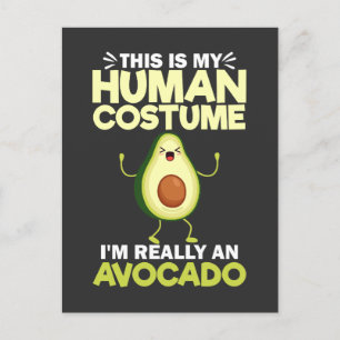 Carte Postale C'est mon costume humain Je suis vraiment un avoca