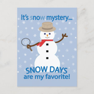 Carte Postale C'est NOw Mystery Detective Snowman