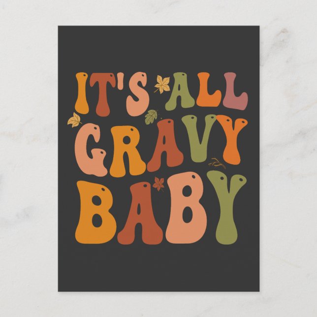 Carte Postale C'est tout la sauce Baby Drôle de Thanksgiving Din (Devant)