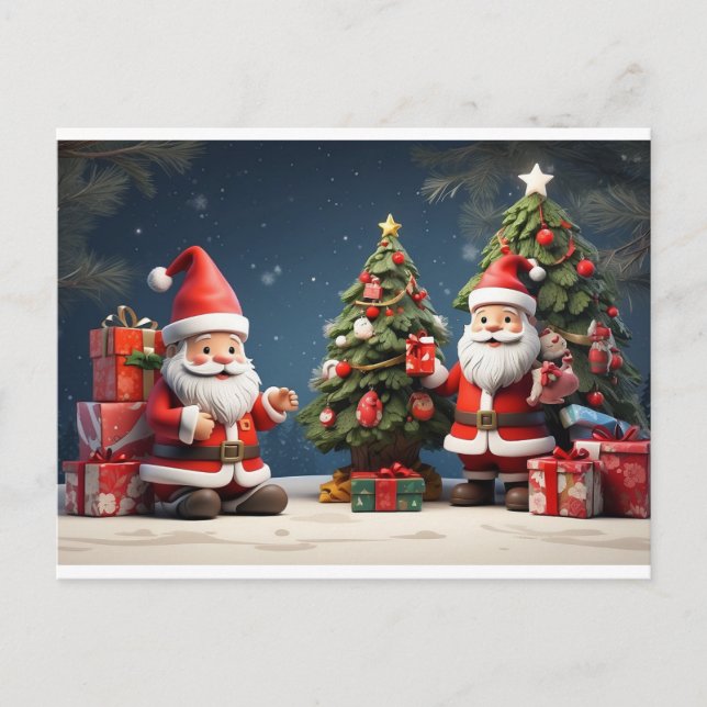 Carte Postale C'est un design de Joyeux Noël et de bonnes fêtes (Devant)