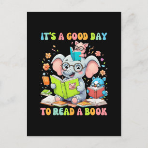 Carte Postale C'est une bonne journée pour lire un livre Lover T