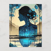 C'est une femme abstraite, faite de forêt. Elle es