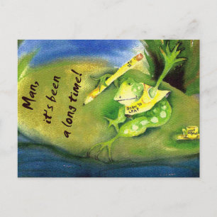 CARTE POSTALE C'EST UNE LONGUE ANNÉE D'ABSENCE.