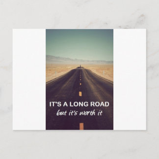 Carte Postale C'est une longue route mais il la vaut