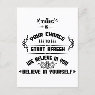 Carte Postale C'est votre chance de commencer l'inspiration FRAI