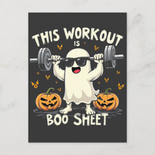 Carte Postale Cet Exercice Est Boo Sheet Éffrayant Halloween Fit