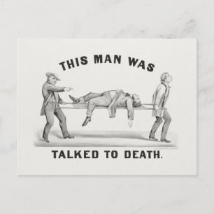 Carte Postale Cet homme a été parlé jusqu'à la mort (1873