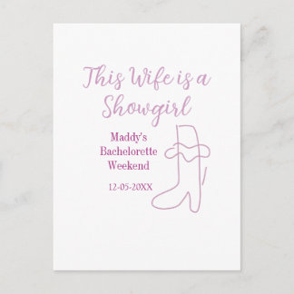 Carte Postale cette épouse est une showgirl enterrement de vie d
