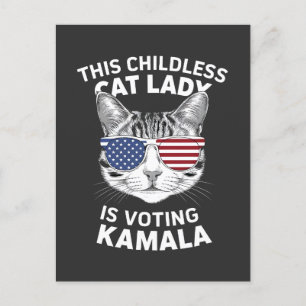 Carte Postale Cette Femme Sans Enfant Vote L'Élection De Kamala