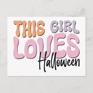 Carte Postale Cette fille adore Halloween