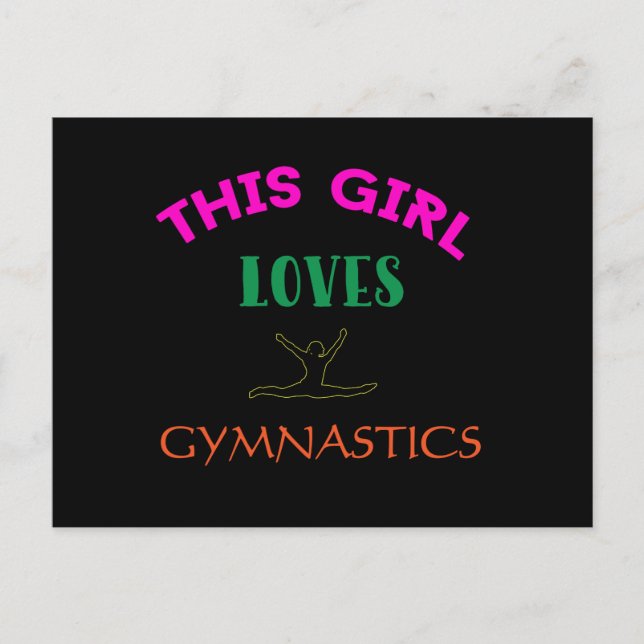 Carte Postale Cette Fille Aime La Gymnastique Citation Gymnaste (Devant)