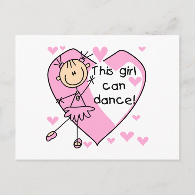 Carte Postale Cette fille peut danser T-shirts et cadeaux (Devant)