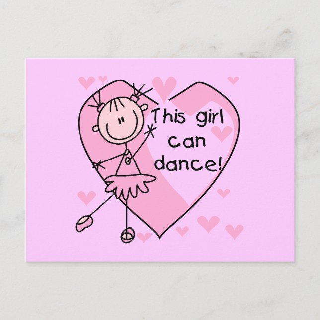 Carte Postale Cette fille peut danser T-shirts et cadeaux (Devant)