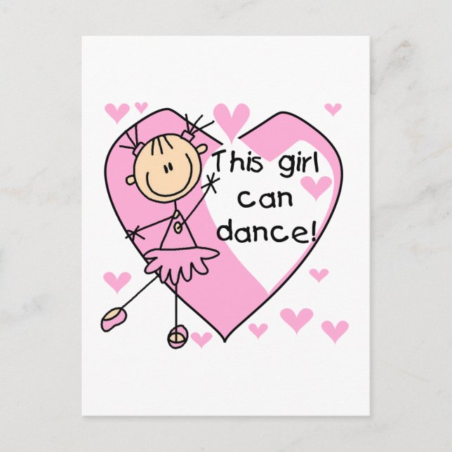 Carte Postale Cette fille peut danser T-shirts et cadeaux (Devant)