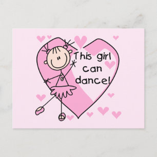 Carte Postale Cette fille peut danser T-shirts et cadeaux