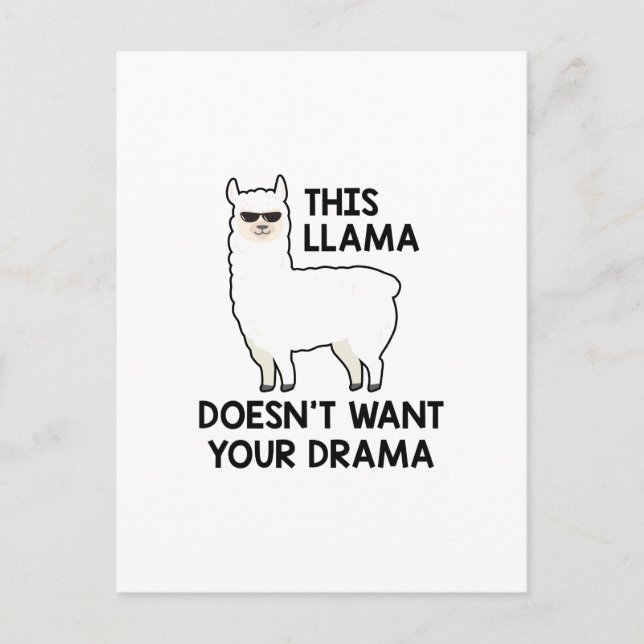 Carte Postale Cette lama ne veut pas de ton drame (Devant)