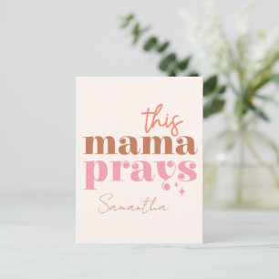 Carte Postale Cette Mama prie - Rustic Boho Design