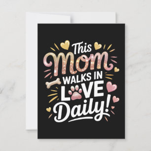 Carte Postale Cette maman marche dans l'amour Quotidien - Pet Ma