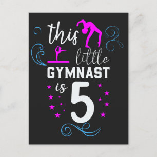 Carte Postale Cette Petite Gymnaste Est 5 Filles Anniversaire