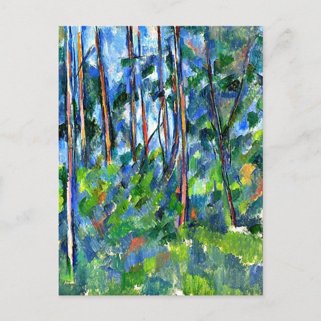 Carte Postale Cezanne - Dans les bois (Devant)