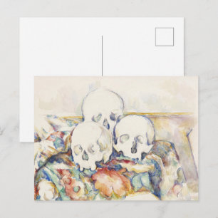 Carte Postale Cezanne Les Trois Crânes Affiche d'Art Vintage Imp