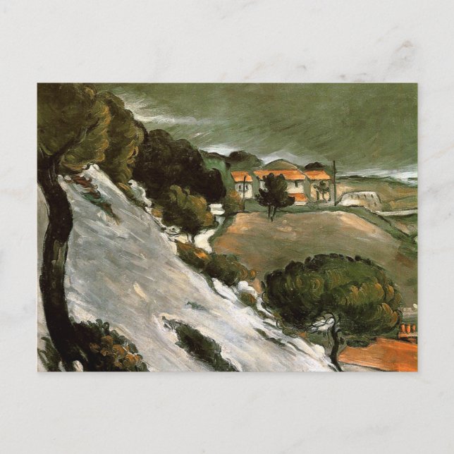Carte Postale Cezanne - L'Estaque Fondre La Neige (Devant)