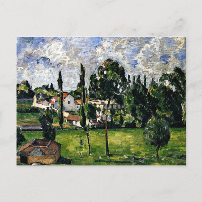 Carte Postale Cezanne - Paysage avec ligne d'eau (Devant)