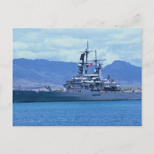 Carte Postale CGN 41 "USS Arkansas", croiseur nucléaire (Devant)
