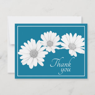 Carte Postale Chaîne de marguerite blanche avec Merci Arrière - 
