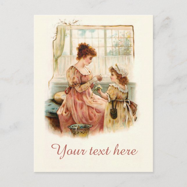 Carte Postale Chaîne de pâquerettes victorienne déchue (Devant)