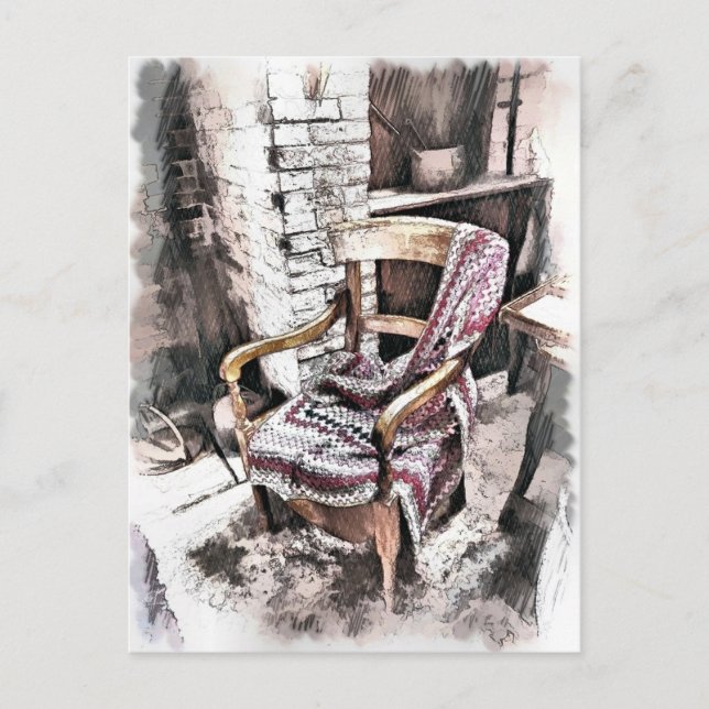 CARTE POSTALE CHAISE VICTORIENNE (Devant)