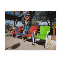 Chaises Colorées Sur La Route 66