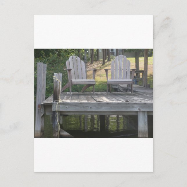 Carte Postale Chaises de dock d'Anna de lac (Devant)